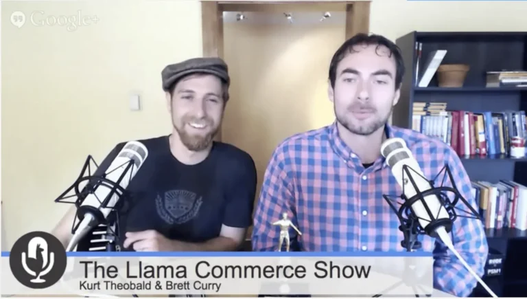 Kurt Theobald and Brett Crry in the Llama Commerce Show