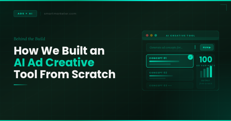 AI Ad Creative Tool interface from scratch, generating ad concepts.